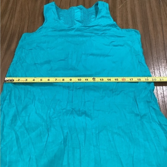 Klozlyne prairie style crochet sleeveless cotton summer sun dress petite L - Picture 6 of 8